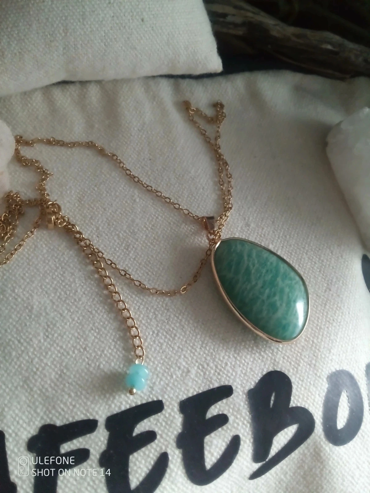Collier pendentif Amazonite, pierre naturelle – photo 2